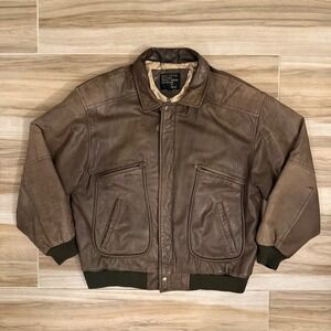 Vintage Exploration By Adler Leather Bomber Jacket Type B-91 Map Lining Large
